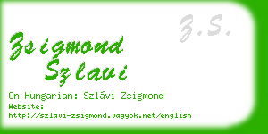 zsigmond szlavi business card